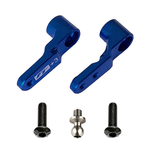 TEAM ASSOCIATED B6.3 FT STEERING BELLCRANK +3MM BLUE